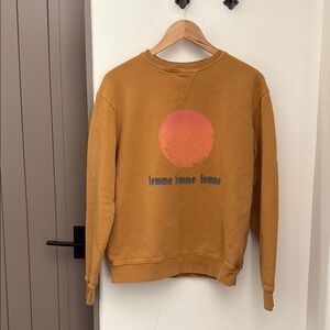 Current/Elliott Tan Textured Sweatshirt